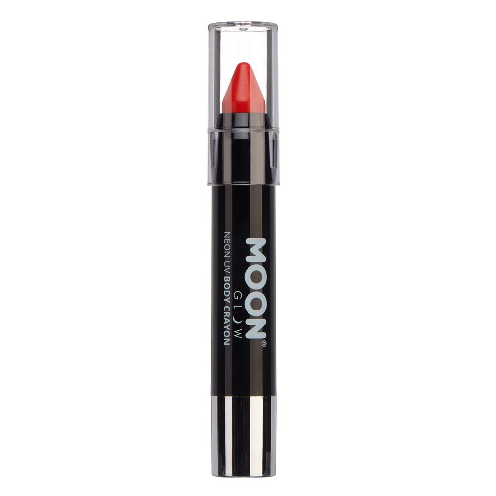 Moon Glow - Neon UV Paint Stick Body Crayon for The Face & Body - Intense Red Moon Glow - Neon UV Paint Stick Body Crayon for The Face & Body - Intense Red