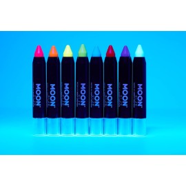 Moon Glow - Neon UV Paint Stick Body Crayon for The Face & Body - Intense Red Moon Glow - Neon UV Paint Stick Body Crayon for The Face & Body - Intense Red