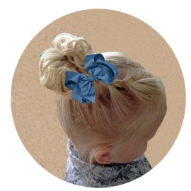 WD2U Girls 4 Solid Grosgrain Ribbon Boutique Hair Bow French Clip Barrette Plum Purple