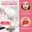 ALHAKIN 10x Magnifying Makeup Mirror, 8 Inch Tabletop Mirror with 1X/10X Magnification Double Sided, Standing Bathroom Makeup Mirror for Desk, Nickel