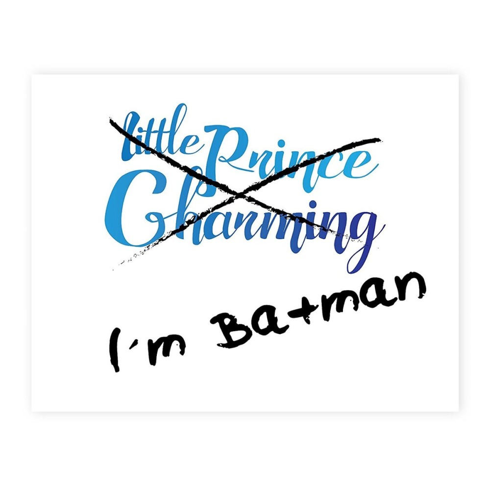 I\'m Batman Not Prince Charming, Batman Print in 05x07 Inch Print, Funny Quotes Print, I\'m Batman Wall Sign, Baby Nursery Wall Decor Kids Bedroom Decor, Kids PosterQuote Artwork, Baby Boy Nursery
