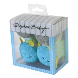Stephan Baby Rattle Socks, Blue Monsters, Fits 3-12 Months