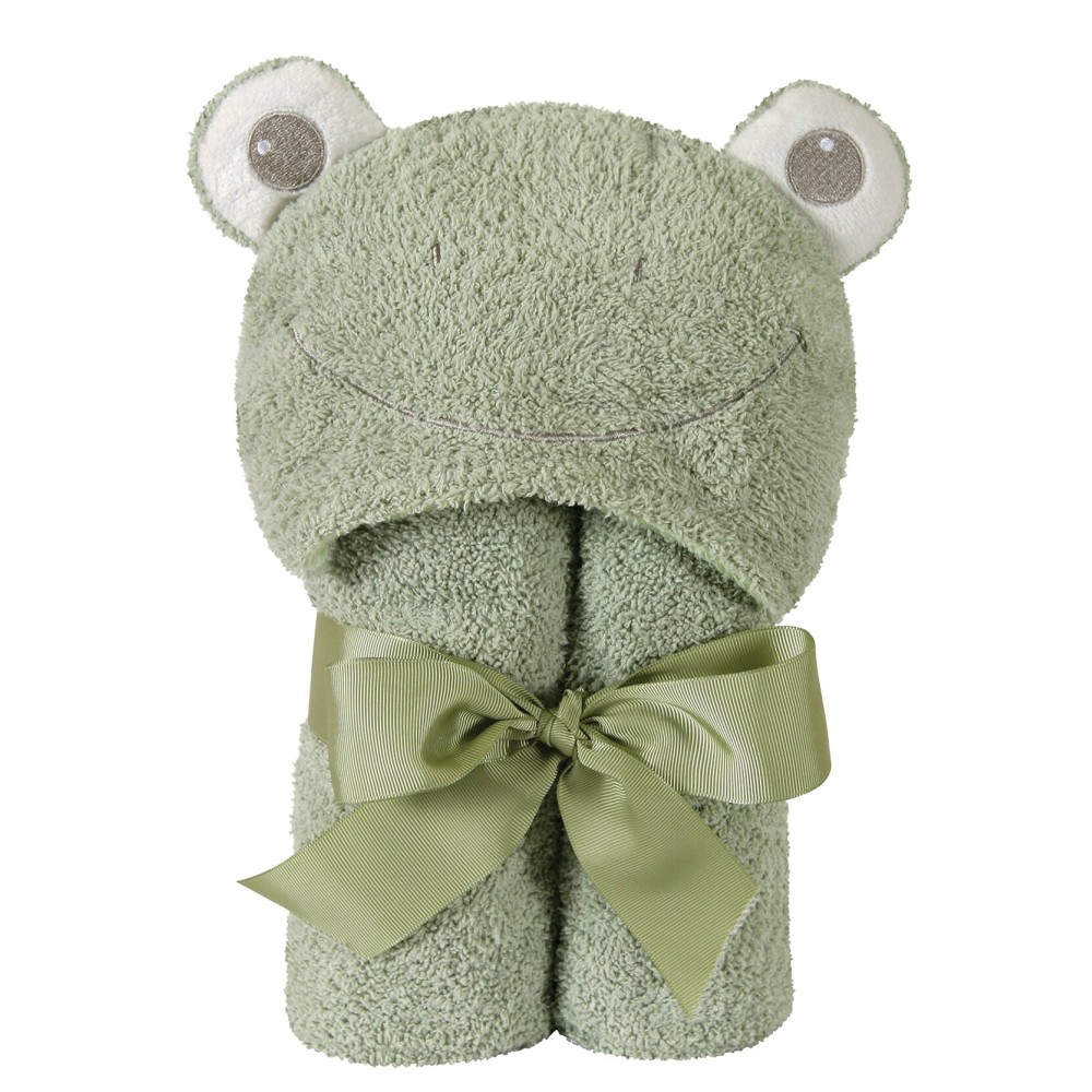 Stephan Baby Terry Plush Hooded Bath Towel, Frog, 0-24 Months