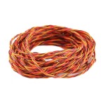 OliYin 32 feet 22AWG 60cores Twisted Servo Lead Servo Extended Cable Twisted Wire for JR Servo Extension