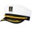 Captain Yacht Hat Boat Cap, Sailor Marine Admiral Hat for Halloween Costume Accessories, 8.6 x 6 x 2\'\' White