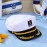 Captain Yacht Hat Boat Cap, Sailor Marine Admiral Hat for Halloween Costume Accessories, 8.6 x 6 x 2\'\' White