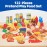 Jaxojoy 122 Piece Pretend Food Set for Kids - Food Toys for Kids Kitchen Set - Pretend Play Kitchen Accessories and Playset for Interactive and Imaginative Activities