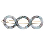 France Luxe Triple Circle Tige Boule Barrette - South Sea