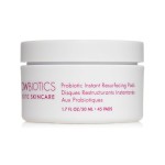 Glowbiotics Probiotic Instant Facial Resurfacing Pads: Exfoliates, Hydrates, Reduces Fine Lines & Pores | With Vitamin C & 5% Lactic Acid