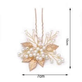 FXmimior Bridal Headpiece Vintage Crystal Leaf Hair Pins Bobby Pins Wedding Party Hair Accessories(pack of 3) (gold) FXmimior Bridal Headpiece Vintage Crystal Leaf Hair Pins Bobby Pins Wedding Party Hair Accessories(pack of 3) (gold)