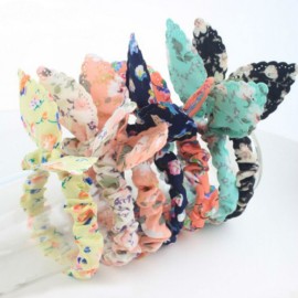 AKOAK 20 Pcs Per Pack Lovely Baby Girl\'s Rabbit Ear Hair Tie Bands Polka Dot Leopard Trip Ponytail Holder