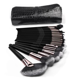 Real Perfection Makeup Brushes 24pcs Makeup Brush Set Premium Synthetic Powder Foundation Contour Blush Concealer Eye Shadow Blending Liner Make Up Brush Kit with Case Real Perfection Makeup Brushes 24pcs Makeup Brush Set Premium Synthetic Powder Foundation Contour Blush Concealer Eye Shadow Blending Liner Make Up Brush Kit with Case