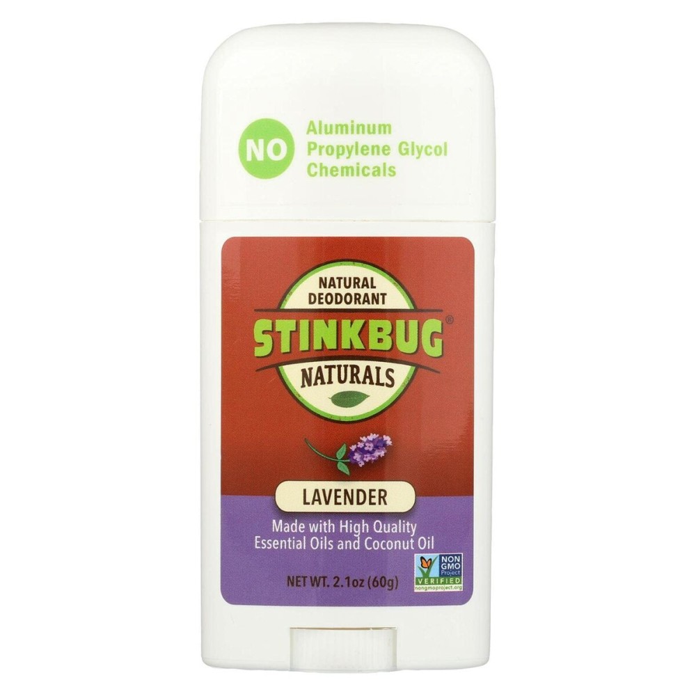 Stinkbug Natural Organic Deodorant Stick with Lavender, Coconut Oil and Essential Oils, Aluminum Free Deodorant, 2.1 Ounces