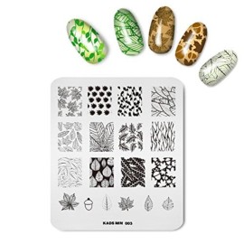 KADS Nail Art Stamping Plate Plant Leaf Shape Pattern Stamp Template Image Plates for Nail Salon Designs KADS Nail Art Stamping Plate Plant Leaf Shape Pattern Stamp Template Image Plates for Nail Salon Designs