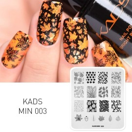KADS Nail Art Stamping Plate Plant Leaf Shape Pattern Stamp Template Image Plates for Nail Salon Designs KADS Nail Art Stamping Plate Plant Leaf Shape Pattern Stamp Template Image Plates for Nail Salon Designs