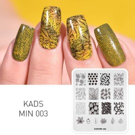 KADS Nail Art Stamping Plate Plant Leaf Shape Pattern Stamp Template Image Plates for Nail Salon Designs KADS Nail Art Stamping Plate Plant Leaf Shape Pattern Stamp Template Image Plates for Nail Salon Designs
