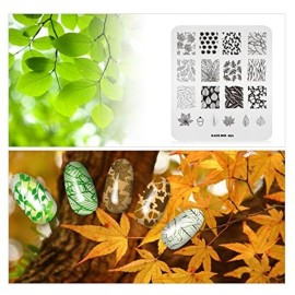 KADS Nail Art Stamping Plate Plant Leaf Shape Pattern Stamp Template Image Plates for Nail Salon Designs KADS Nail Art Stamping Plate Plant Leaf Shape Pattern Stamp Template Image Plates for Nail Salon Designs