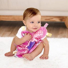 Inchant Taggy Soothing Security Blanket Plum Blossom Baby Velvet Comforter - Pink