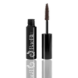 BaeBlu Organic Mascara and Lash Conditioner, Long and Healthy Lashes, Non-Irritating 100% Natural Formula, Brown