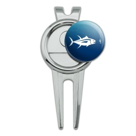 GRAPHICS & MORE Tuna Fish Fishing Fisherman Golf Divot Repair Tool and Ball Marker