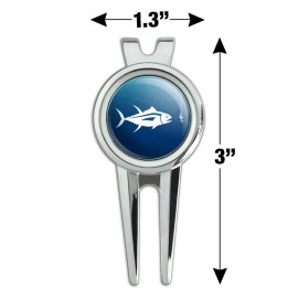 GRAPHICS & MORE Tuna Fish Fishing Fisherman Golf Divot Repair Tool and Ball Marker