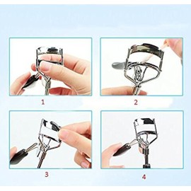 10PCS Black 0.98 Silicone Elastic Replacement Cushion Eyelash Clip Curler Rubber Refills Mat Silicone Pad Makeup Tool Fit Most Eyelash Curler