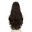 SARLA Clip in U Part Hair Extensions Dark Brown Synthetic Long Wavy Curly Thick Full Head Hairpiece for Women 24 Inch