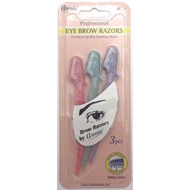 Annie Eyebrow Razor Set 3ct Asst Color