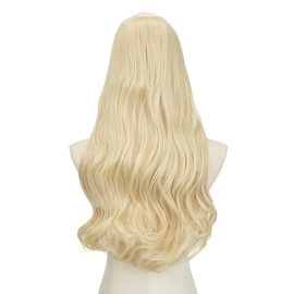 SARLA Clip in U Part Hair Extensions Synthetic Long Wavy Curly Thick Full Head Hairpiece for Women Beach Blonde 24 Inch SARLA Clip in U Part Hair Extensions Synthetic Long Wavy Curly Thick Full Head Hairpiece for Women Beach Blonde 24 Inch