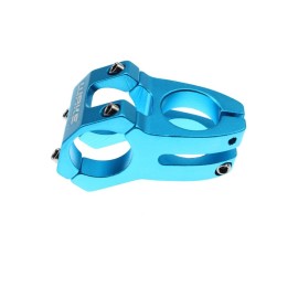 31.8 Stem 45mm Bike Stem Wake Mountain Bike Stem Short Handlebar Stem for Most Bicycle, Road Bike, MTB, BMX, Fixie Gear, Cycling (Aluminum Alloy, Black Blue Gold Red) (Blue)