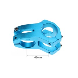 31.8 Stem 45mm Bike Stem Wake Mountain Bike Stem Short Handlebar Stem for Most Bicycle, Road Bike, MTB, BMX, Fixie Gear, Cycling (Aluminum Alloy, Black Blue Gold Red) (Blue)