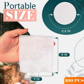 100Pcs Compressed Towel Tablets - Disposable Compressed Towels for Travel - Soft, Durable and Sterile Disposable Face Towel Pack for Home & Outdoor, Camping Towels to clean Face and Body