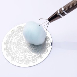 3 Pcs Manicure Saver Cotton Claw Piercing Ball Grabber Pickup Tool Clean Nail Template Nail Art Stamping Tool by Team-Management for Jewelry Small Parts