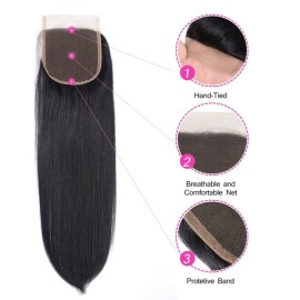 100% Unprocessed Human Hair Closure Top Closure Brazilian Straight Lace Closure Human Hair Free Part (14inch) 100% Unprocessed Human Hair Closure Top Closure Brazilian Straight Lace Closure Human Hair Free Part (14inch)