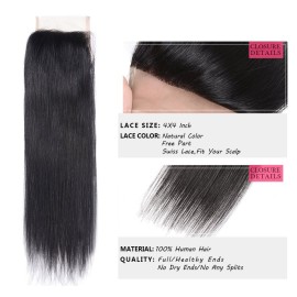 100% Unprocessed Human Hair Closure Top Closure Brazilian Straight Lace Closure Human Hair Free Part (14inch) 100% Unprocessed Human Hair Closure Top Closure Brazilian Straight Lace Closure Human Hair Free Part (14inch)