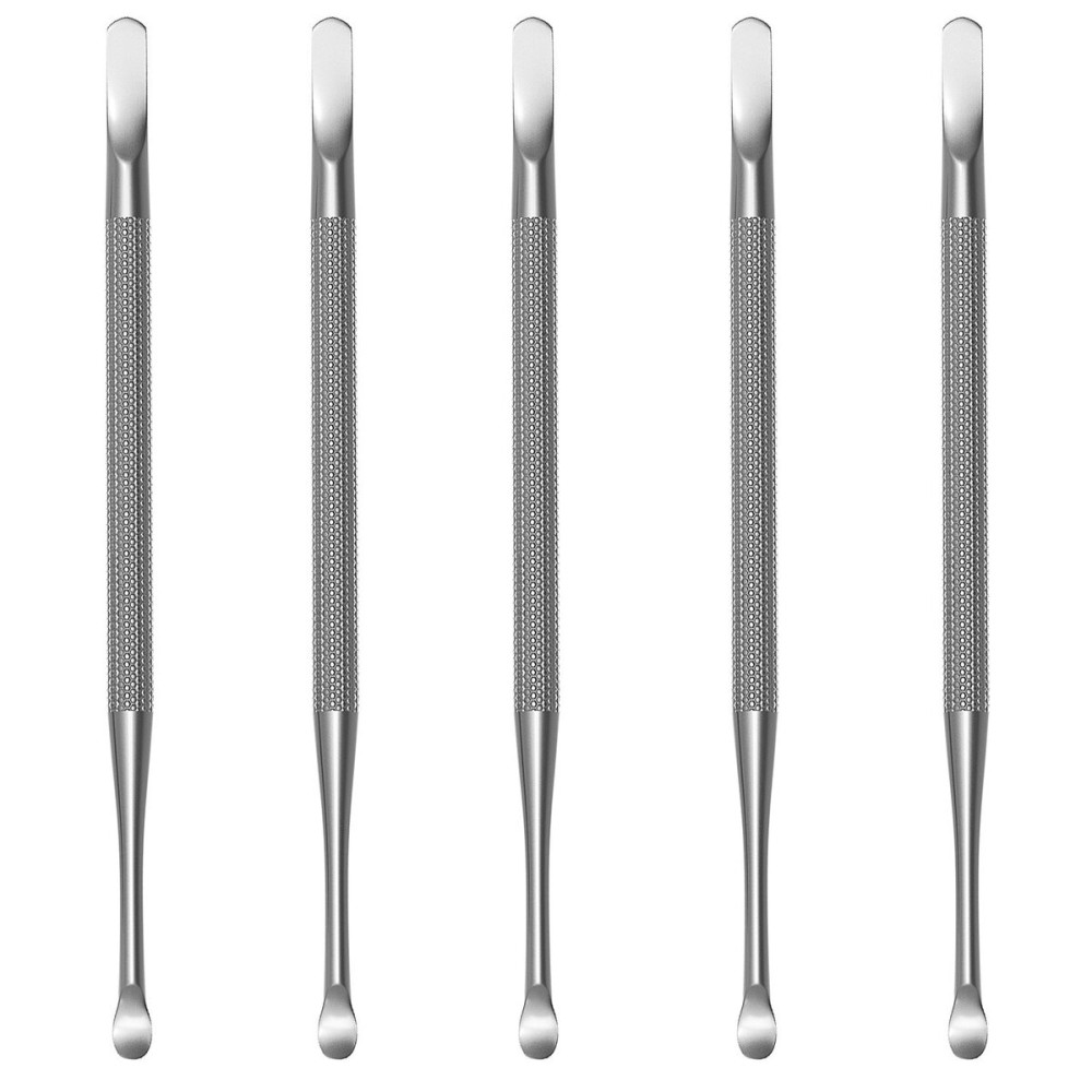 Professional Cuticle Pusher and Spoon Nail Cleaner | 5 Pack | Dual Sided Stainless Steel Pusher and Nail Cleaner | For Nail And Cuticle Care | by Sterling Beauty Tools Professional Cuticle Pusher and Spoon Nail Cleaner | 5 Pack | Dual Sided Stainless Steel Pusher and Nail Cleaner | For Nail And Cuticle Care | by Sterling Beauty Tools
