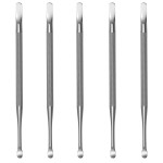 Professional Cuticle Pusher and Spoon Nail Cleaner | 5 Pack | Dual Sided Stainless Steel Pusher and Nail Cleaner | For Nail And Cuticle Care | by Sterling Beauty Tools