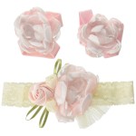 Lillian Rose Baby Headband and Barefoot Sandals, Pink