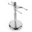 QShave Deluxe Chrome Razor and Brush Stand Holder, Prolong The Life of Your Shaving Brush, 2 Prongs