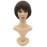 NEWPECK Afro Girls Cosplay Mushroom Wig Short Haircut With Bangs Bob Wig For Black Women (Brown)