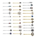 10 Pcs Vintage Alloy Mixed Hair Bobby Pins for girls Hair Clips Barrettes for women NO REPEAT RANDOM PACKING