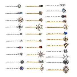 10 Pcs Vintage Alloy Mixed Hair Bobby Pins for girls Hair Clips Barrettes for women NO REPEAT RANDOM PACKING