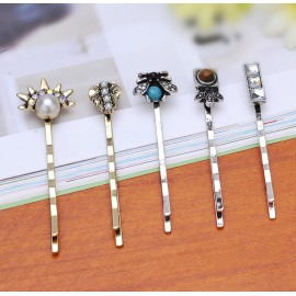 10 Pcs Vintage Alloy Mixed Hair Bobby Pins for girls Hair Clips Barrettes for women NO REPEAT RANDOM PACKING
