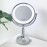 Danielle Creations Professional-Grade Double-Sided L.E.D. Vanity Mirror with Strong 15X Magnification, 360-Degree Rotation, Ultra-Vue Distortion-Free True Image Reflection, Silver Chrome Finish