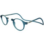 Clic Magnetic Reading Glasses for Men or Women, Computer Readers, Brooklyn (S-M, Jean Blue, 2.00 Magnification)