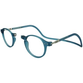 Clic Magnetic Reading Glasses for Men or Women, Computer Readers, Brooklyn (S-M, Jean Blue, 2.00 Magnification)