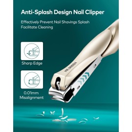 Nail Clippers with Catcher, Professional Stainless Steel Fingernail and Toenail Clipper Cutter, Trimmer Set for Men and Women(Small)