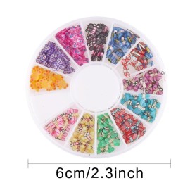 DECORA 8 Cases of Fruit Cake Flower Animal Slices Perfect for Sticking to Slime, DIY Crafts, Nail Art and Decoration