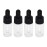 5PCS 10ml Plastic Dropper Bottles-Essential Oil Perfume Makeup Cosmetic Eyelquid Storage Containers With Glass Pipette and Black Dropper Cap(Transparent)