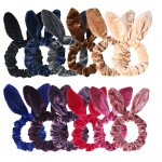 SUSULU Hair Scrunchies Velvet Scrunchy Elastic Hair Ties Twist Knot Hair Bands Women Ponytail Accessories Pack of 12pcs